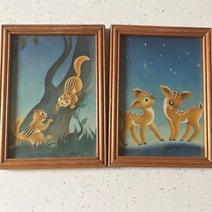 Pair of vintage animal prints